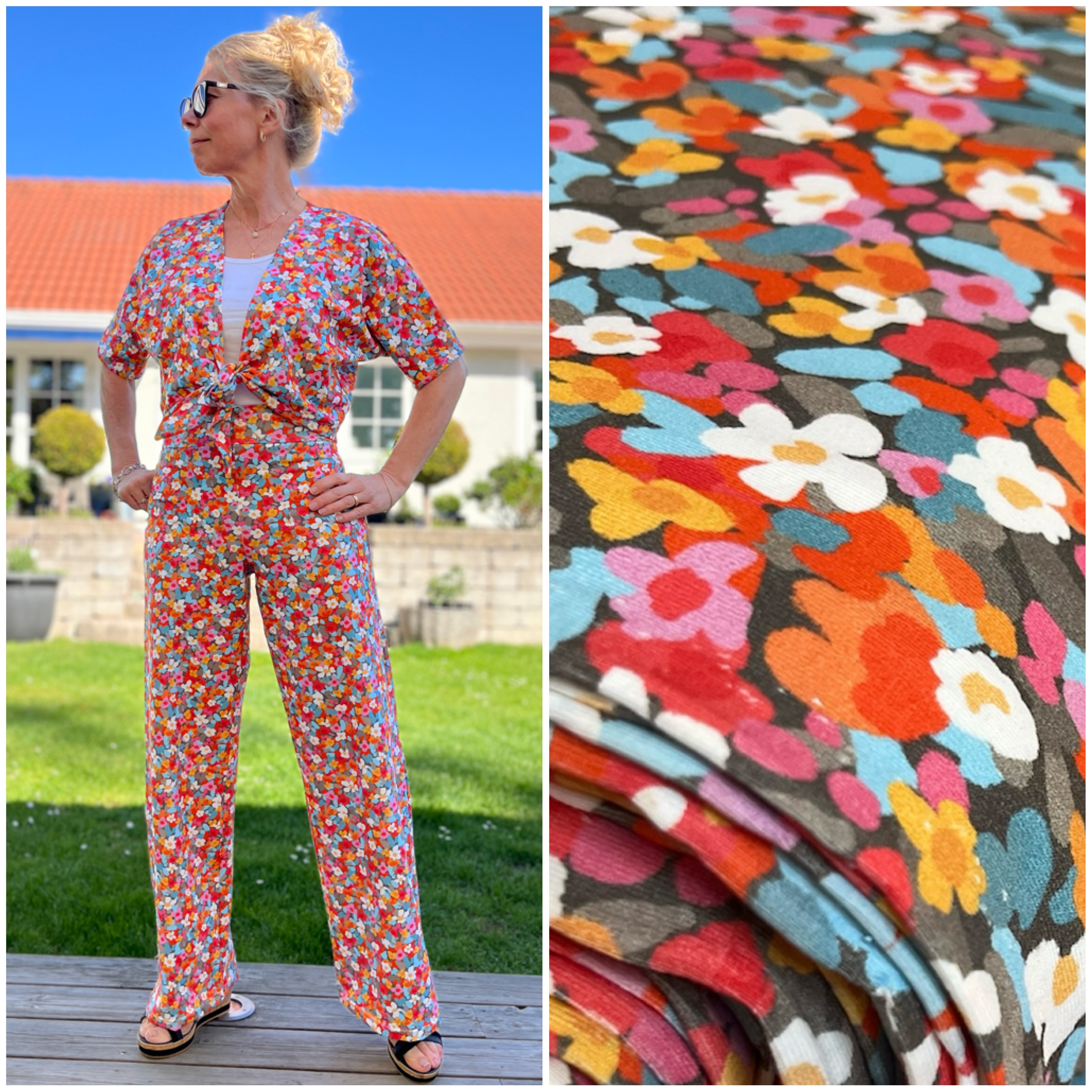 NYHET! Jerseytyg ekologisk bomull,   "Pretty confetti", metervara - 6