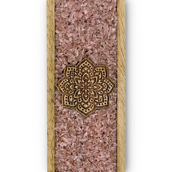 Rökelsehållare i mangoträd med Mandala och rosenkvarts