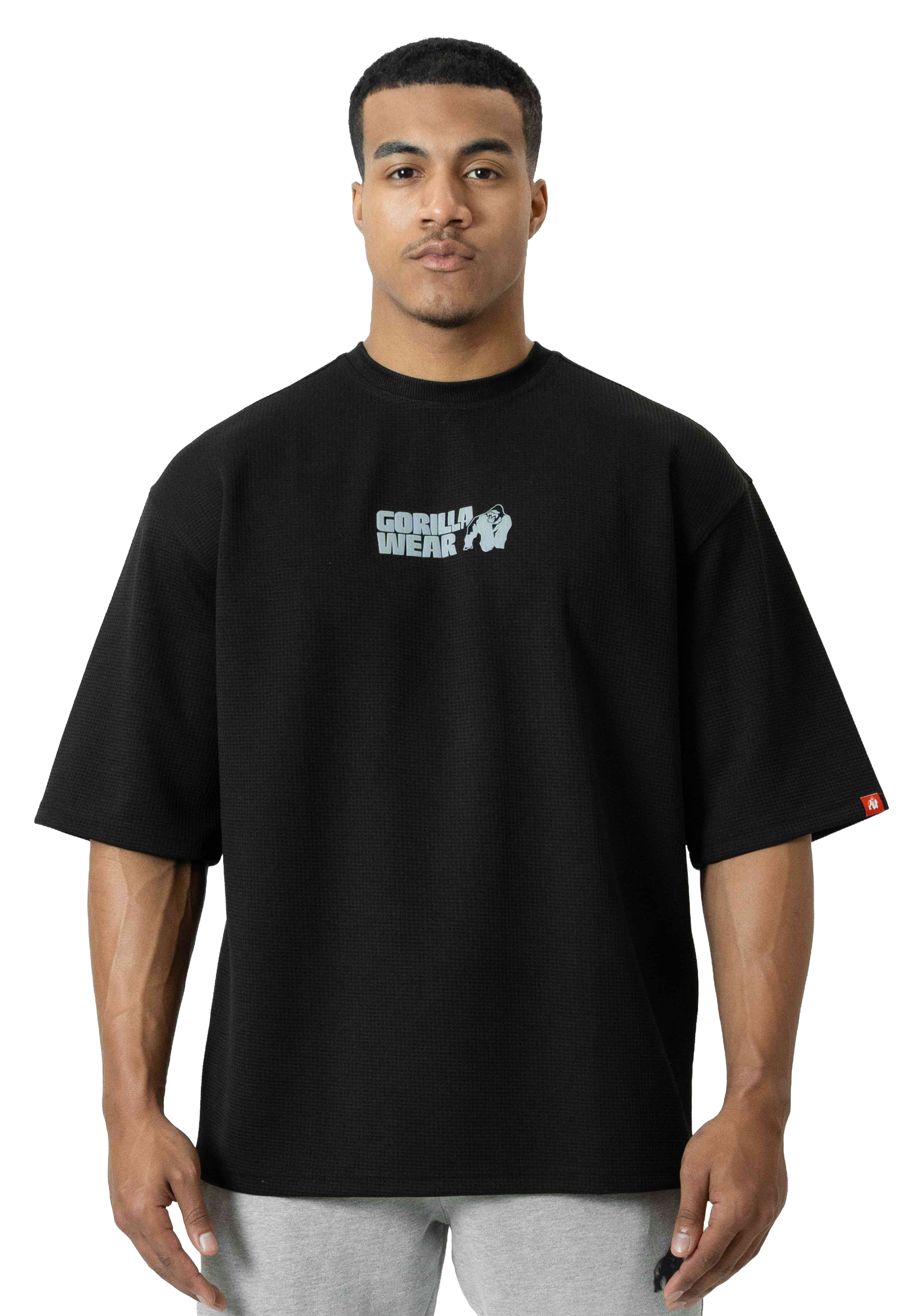 Idaho Oversized Waffle T-Shirt, black