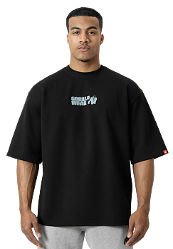Idaho Oversized Waffle T-Shirt, black