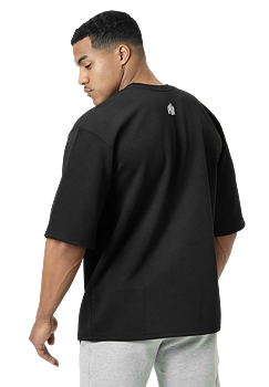 Idaho Oversized Waffle T-Shirt, black