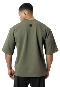 Idaho Oversized Waffle T-Shirt, army green