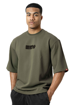 Idaho Oversized Waffle T-Shirt, army green