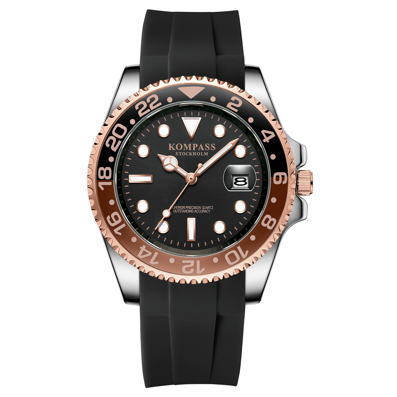 Kompass Grand Voyager Silver Rose Black Brown