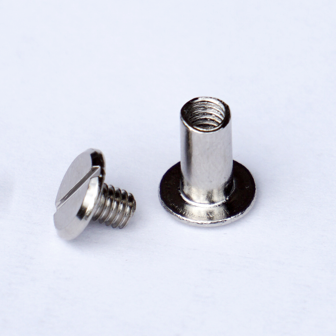 Chicagoskruv / skruvnit, 10 mm, silver