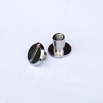 Chicagoskruv / skruvnit, 6 mm, silver