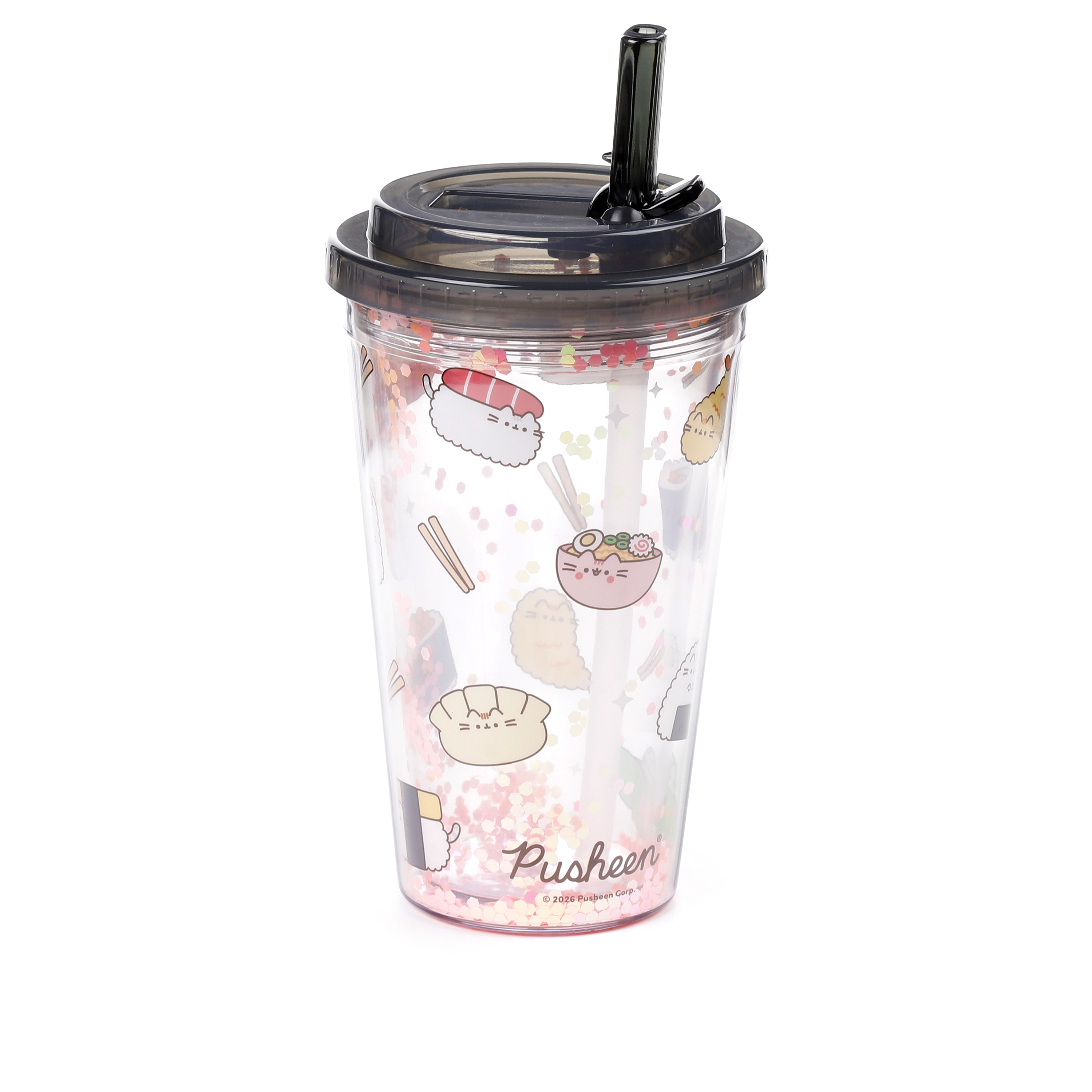 Pusheen the Cat Tumbler med Sugrör 500 ml - Sushi Club - 4