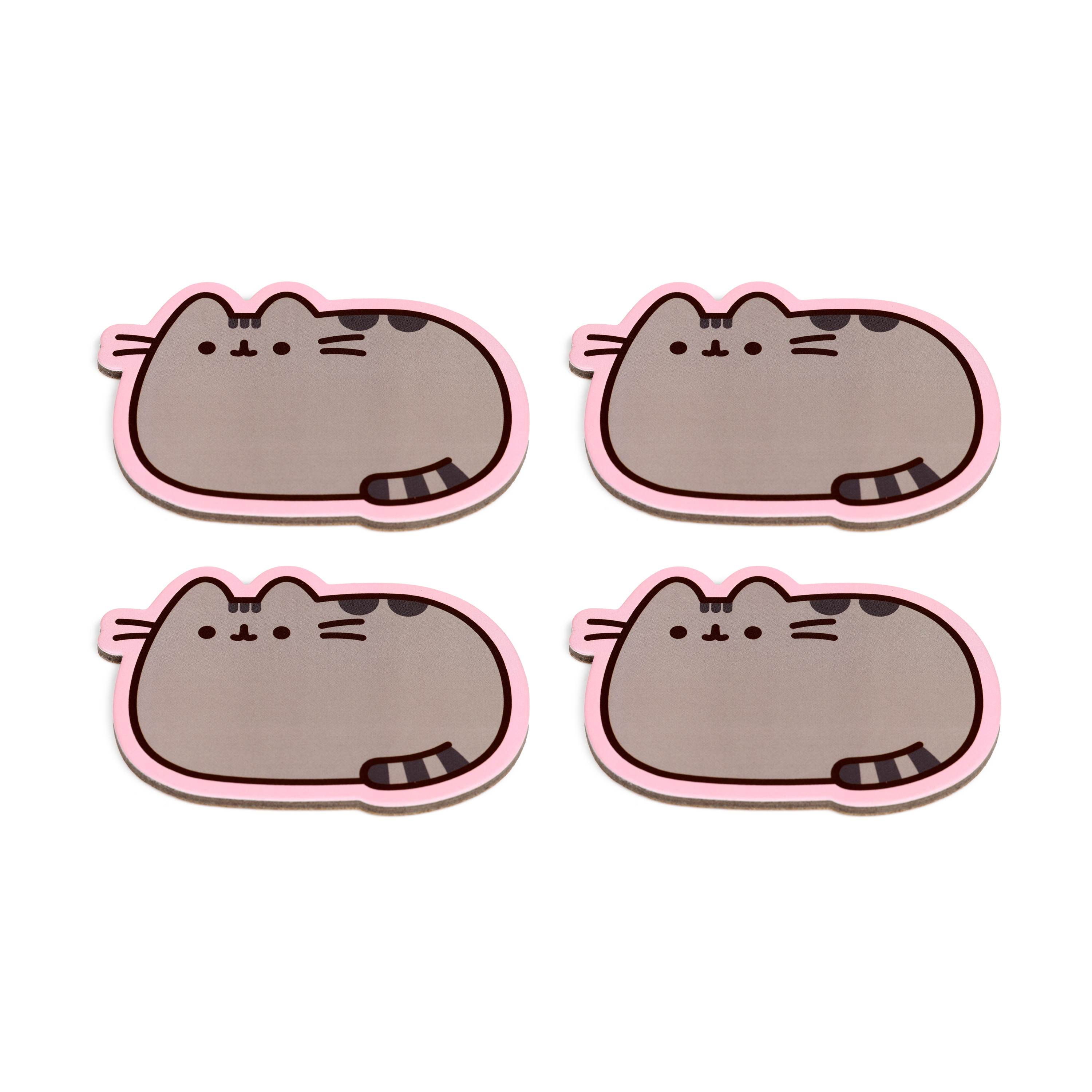 Pusheen the Cat Formade Underlägg - 4-Pack - 4