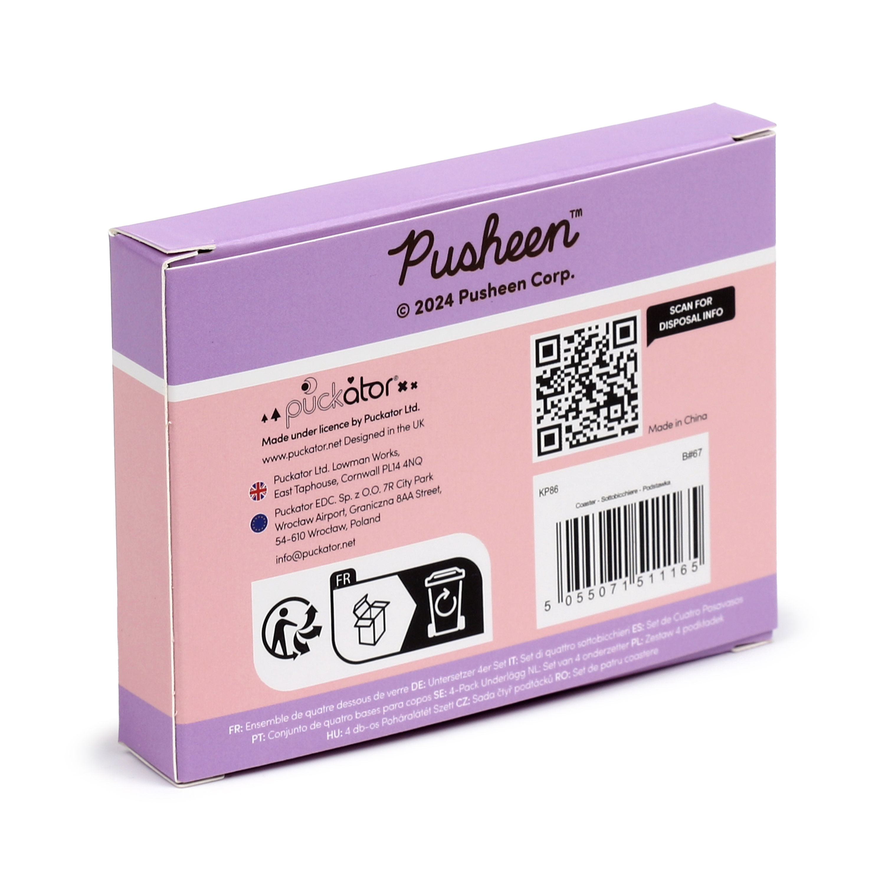 Pusheen the Cat Formade Underlägg - 4-Pack - 3