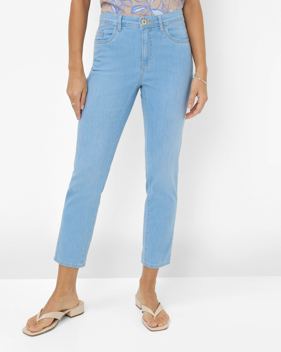 Jeans Mary S extra kort ljus denim