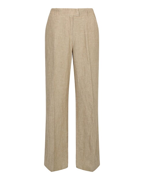 Linnebyxa Maine vida ben bootcut mörkbeige