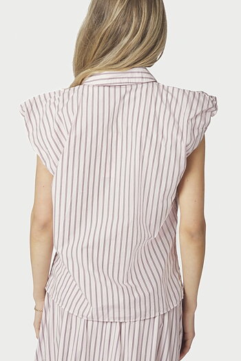 Neo Noir  - Isella Double Stripe Top Rose