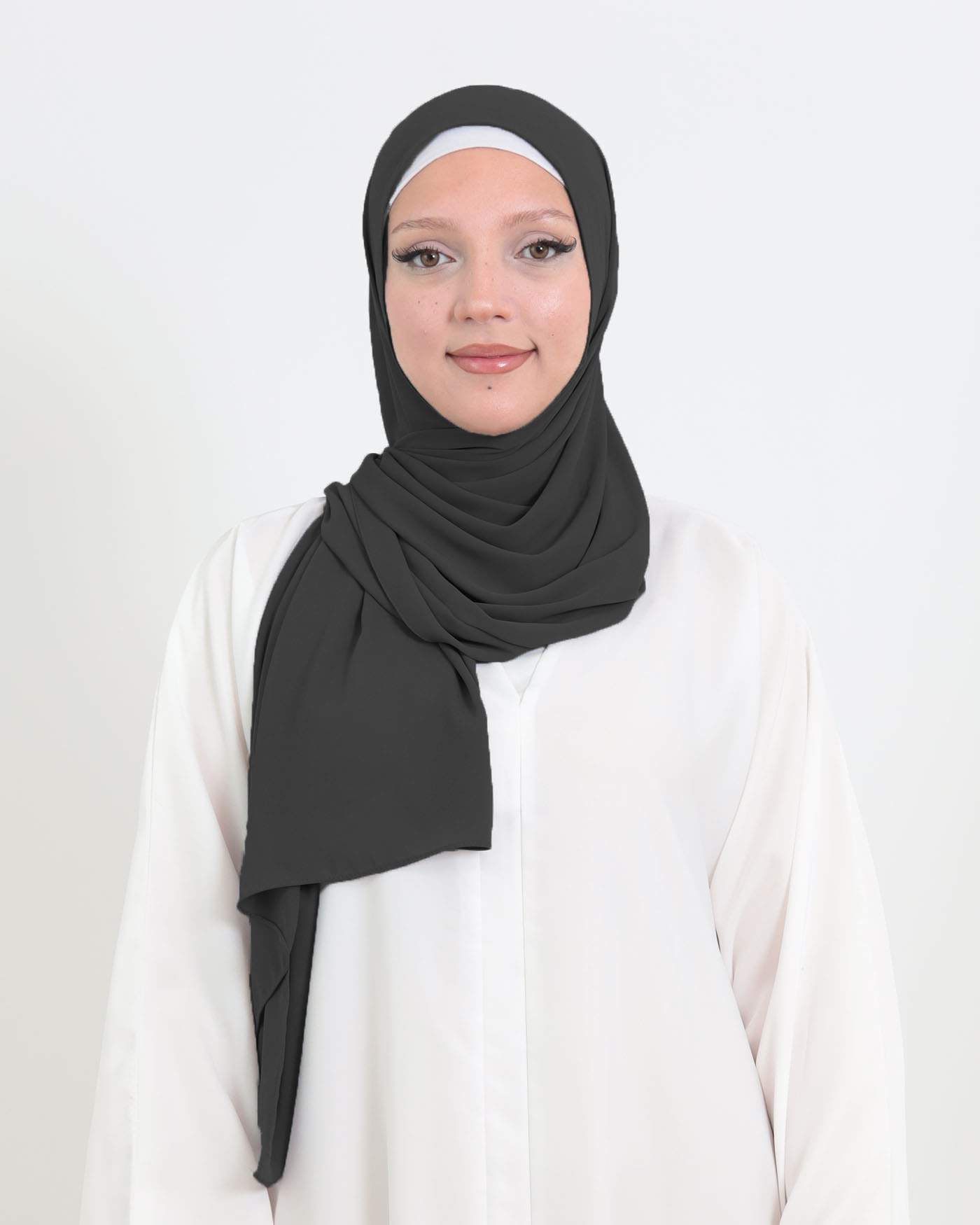 Hijab med integrerad magnet - Lyx Chiffon - Svart