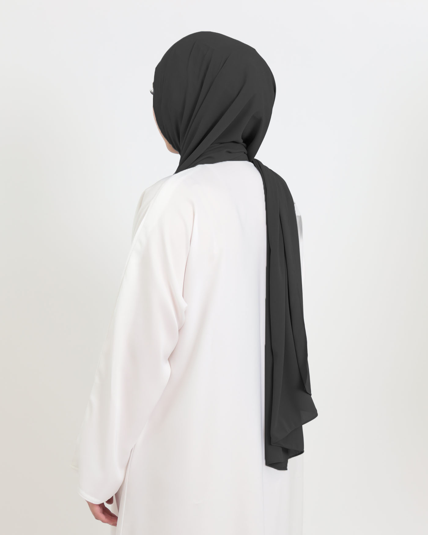 Hijab med integrerad magnet - Lyx Chiffon - Svart - 2