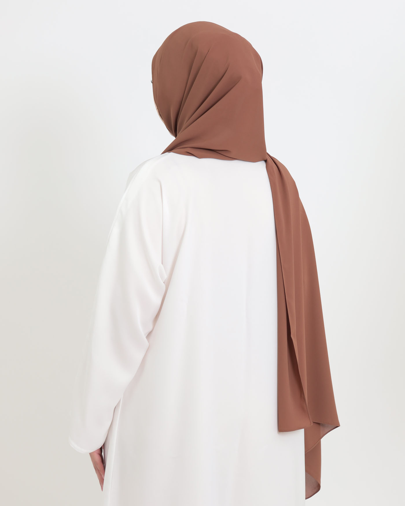 Hijab med integrerad magnet - Lyx Chiffon - Brun - 3