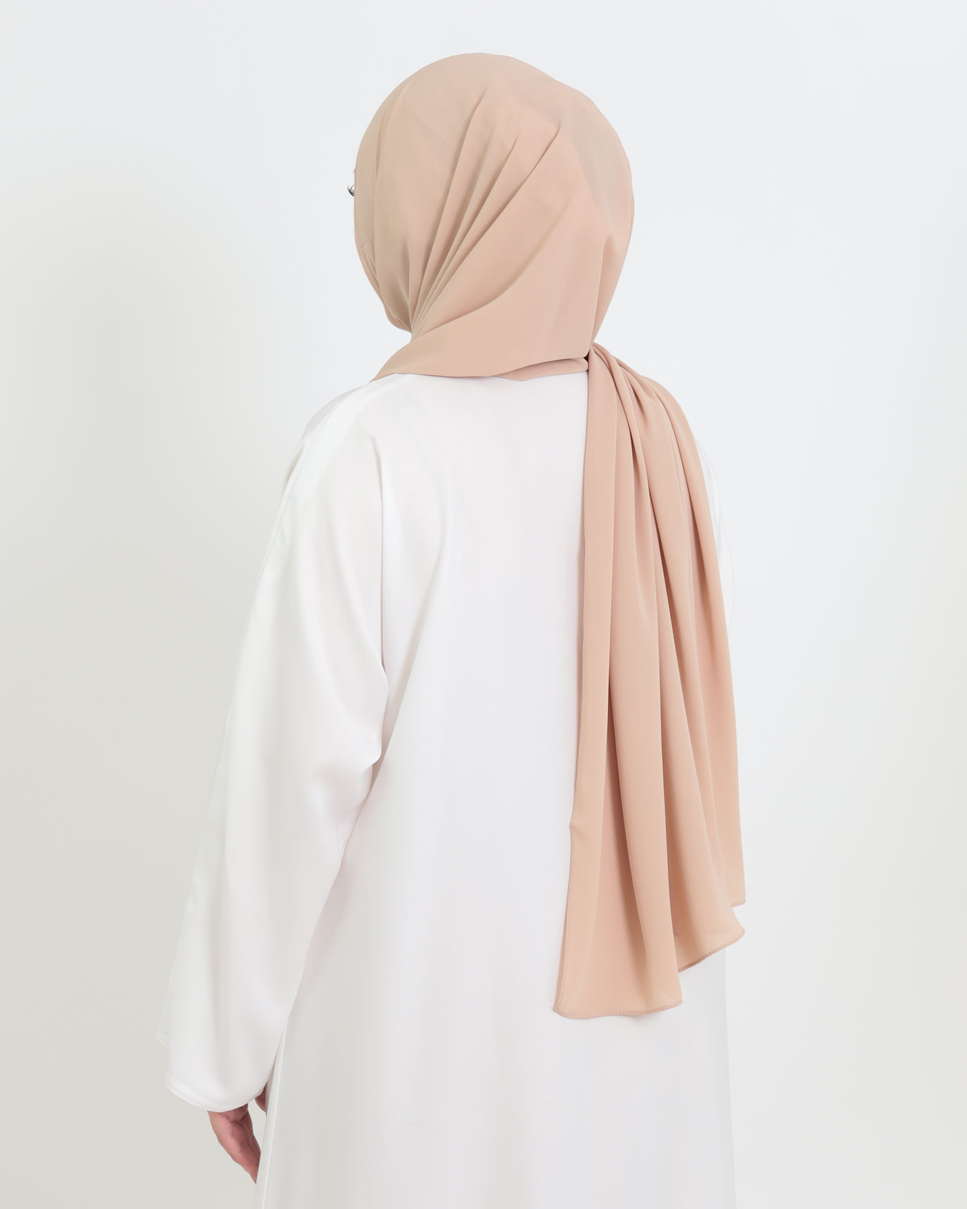 Hijab med integrerad magnet - Lyx Chiffon - Beige - 3