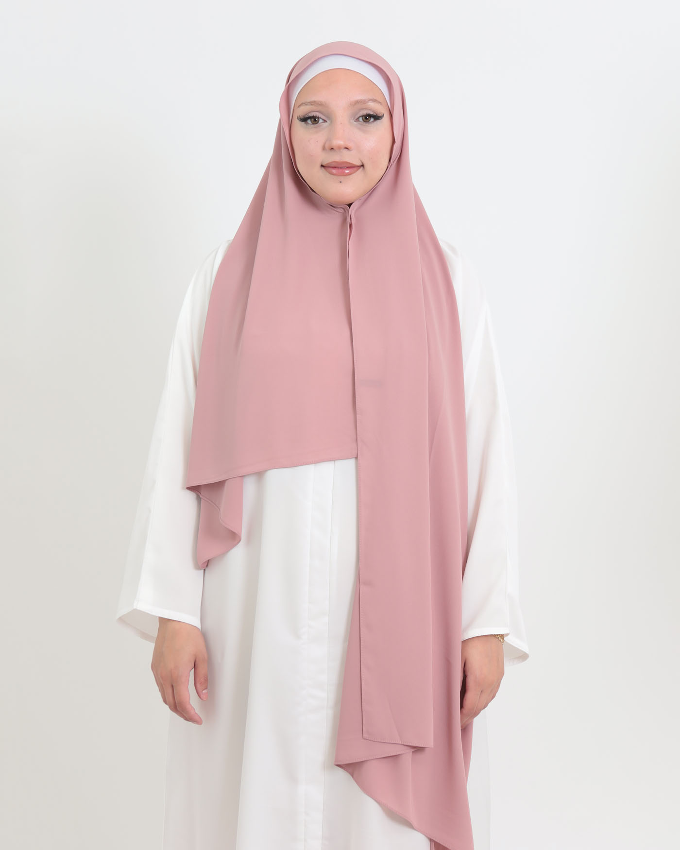 Hijab with integrated magnet - Luxury Chiffon - Mauve - 4
