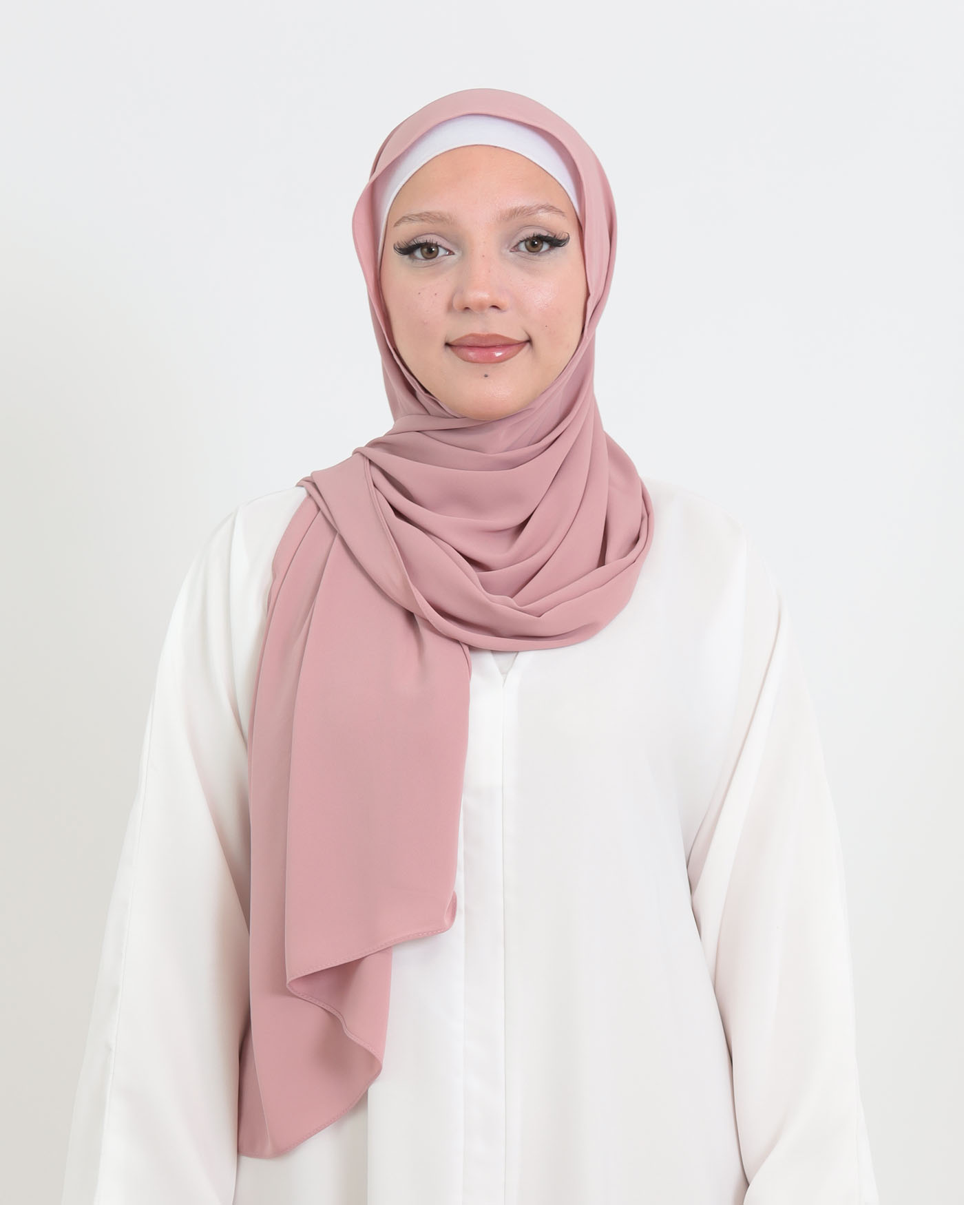 Hijab with integrated magnet - Luxury Chiffon - Mauve