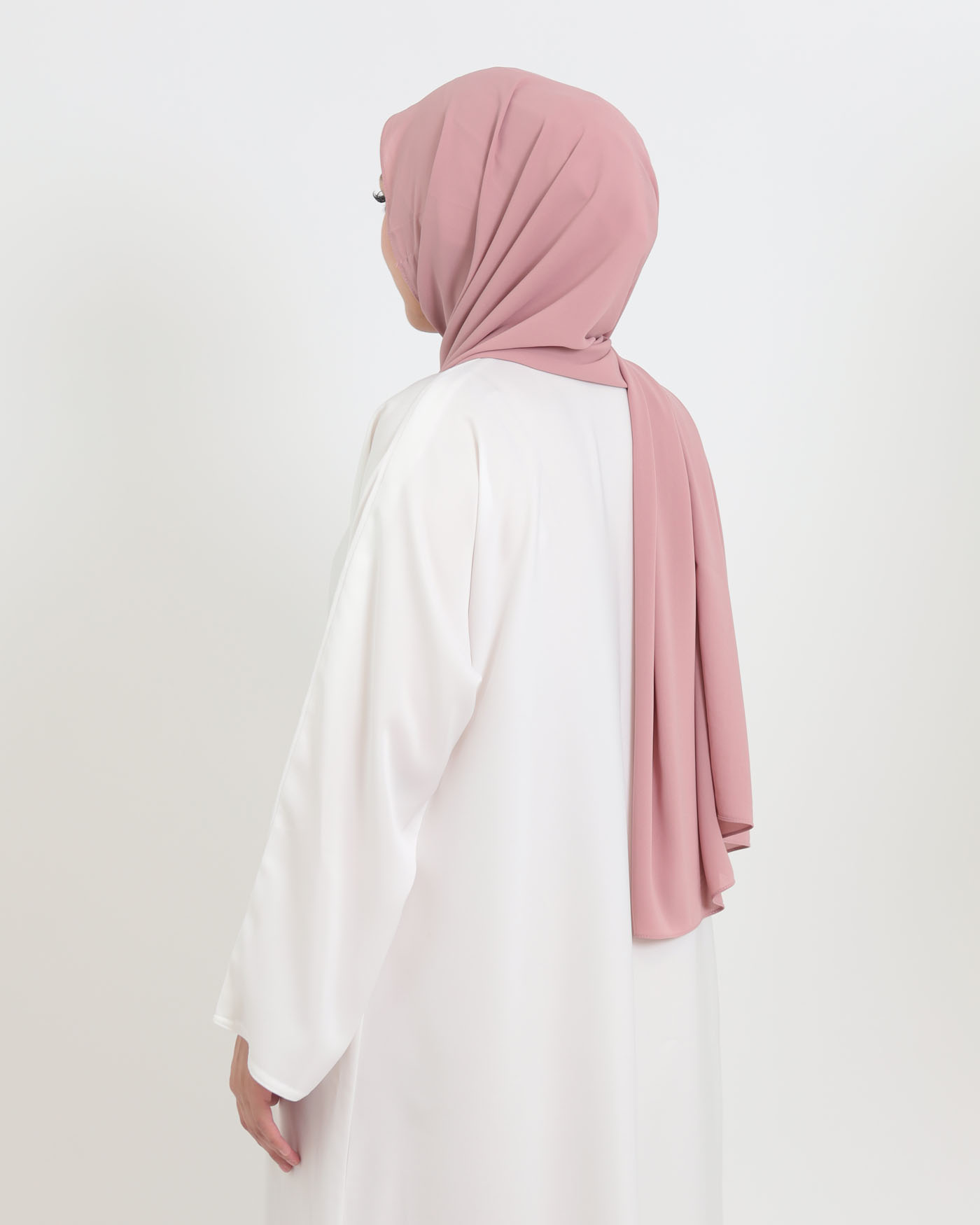 Hijab with integrated magnet - Luxury Chiffon - Mauve - 3