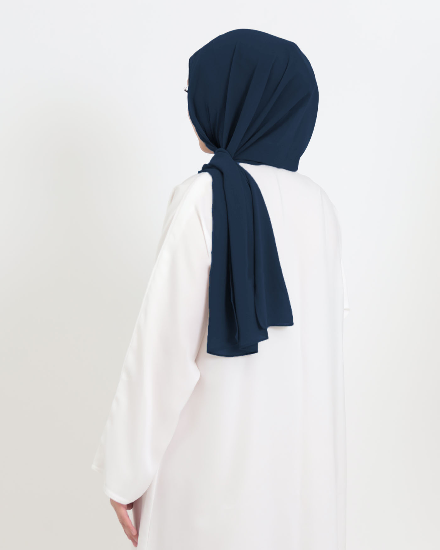 Hijab mit Kappe und integriertem Magneten - Chiffon - Mitternachtsblau - 2