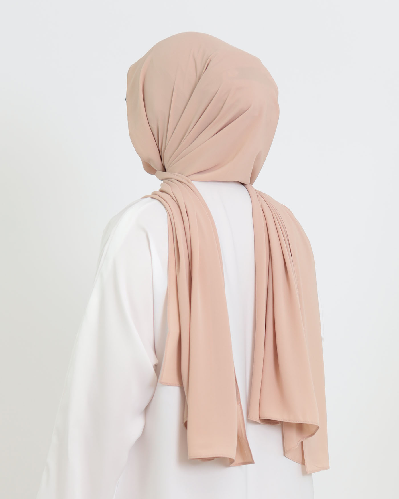 Hijab with cap and integrated magnet - Luxury Chiffon - Beige - 2