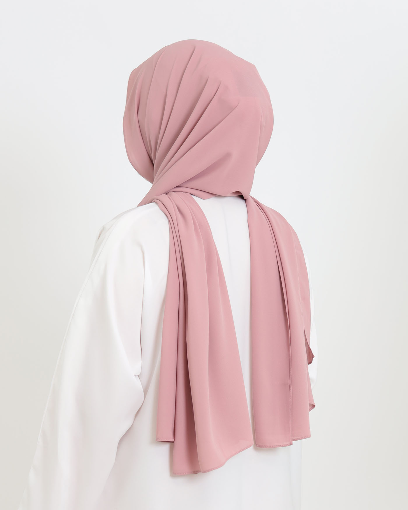 Hijab med cap och integrerad magnet - Lyx Chiffon - Mauve - 2