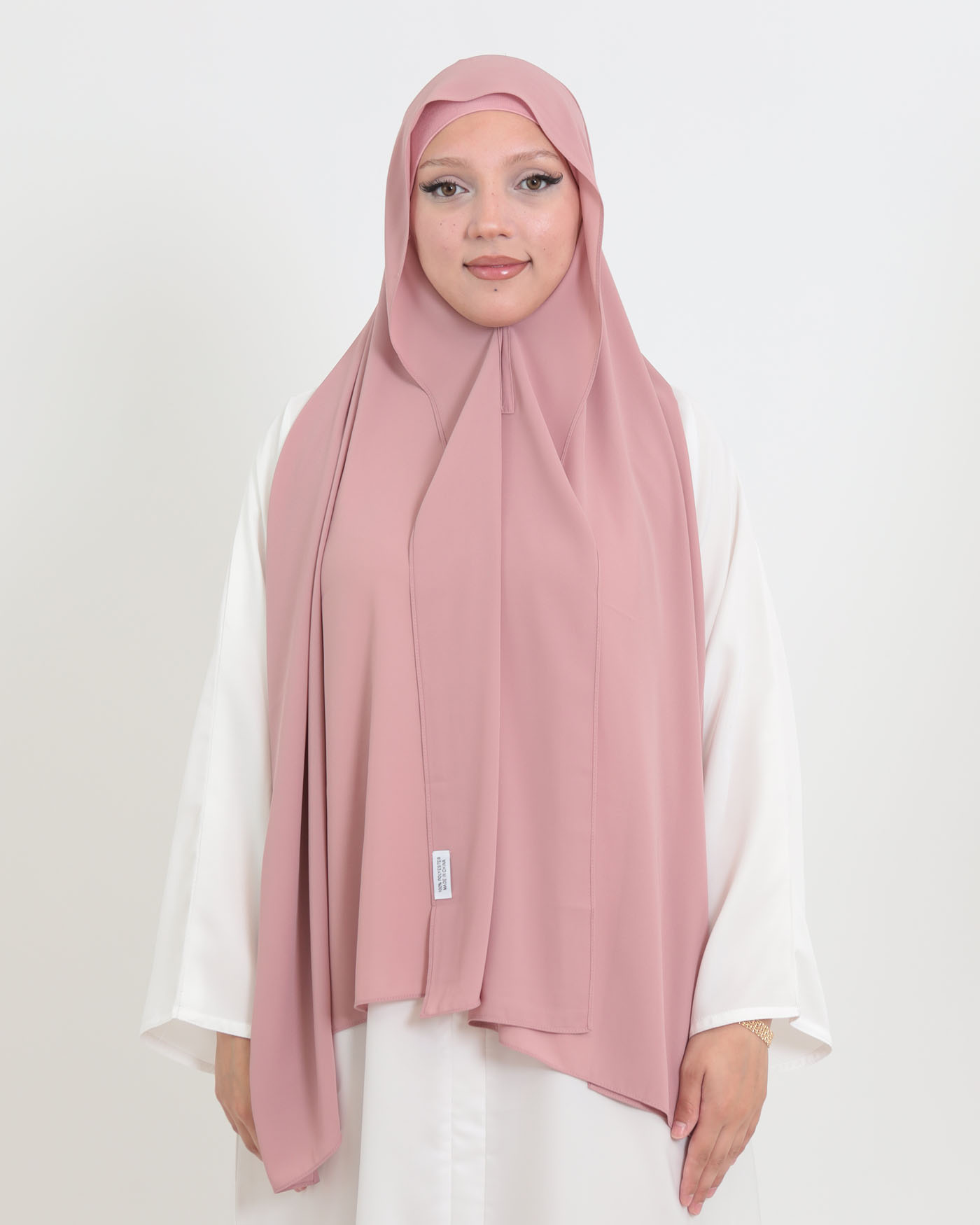 Hijab med cap och integrerad magnet - Lyx Chiffon - Mauve - 3