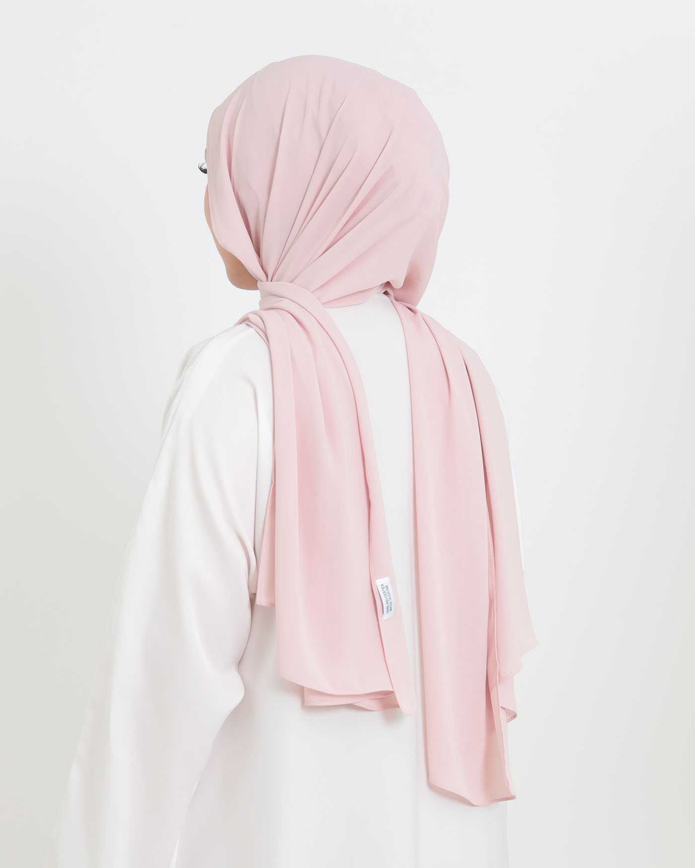 Hijab med cap och integrerad magnet - Lyx Chiffon - Rosa - 2