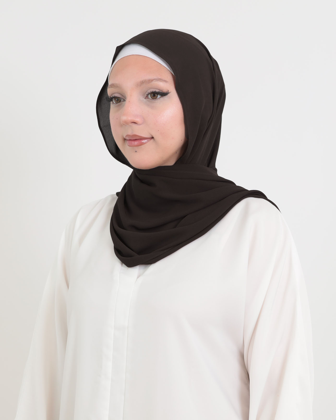 Koreansk chiffon Hijab - Svart - 2