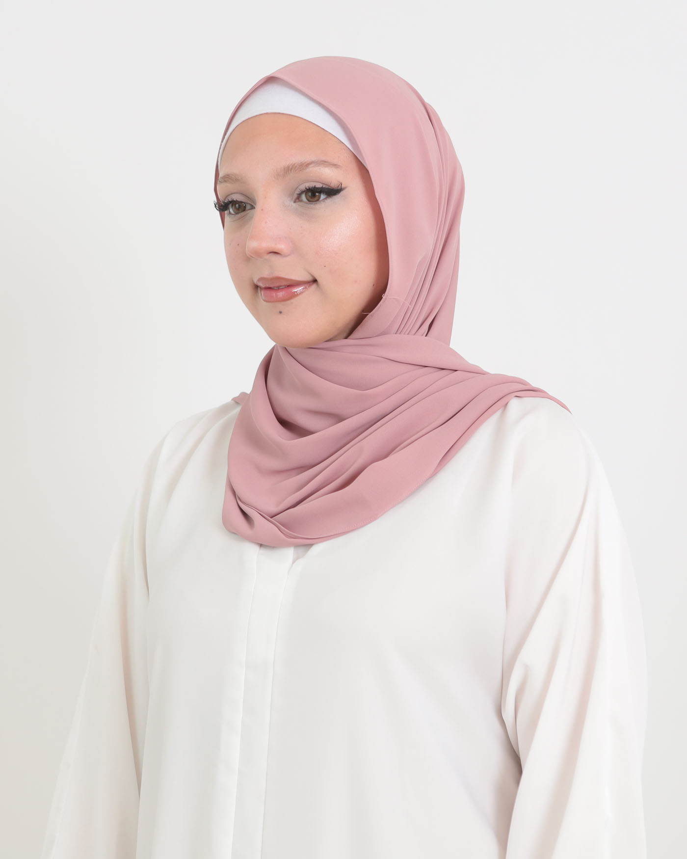 Koreansk chiffon Hijab - Mauve - 2