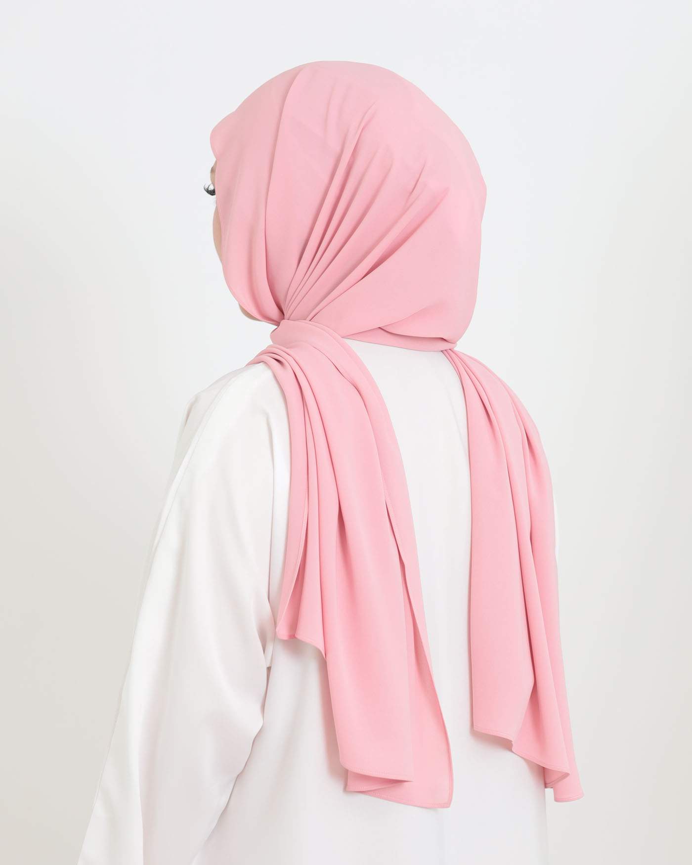 Korean Chiffon Hijab - Pink - 3