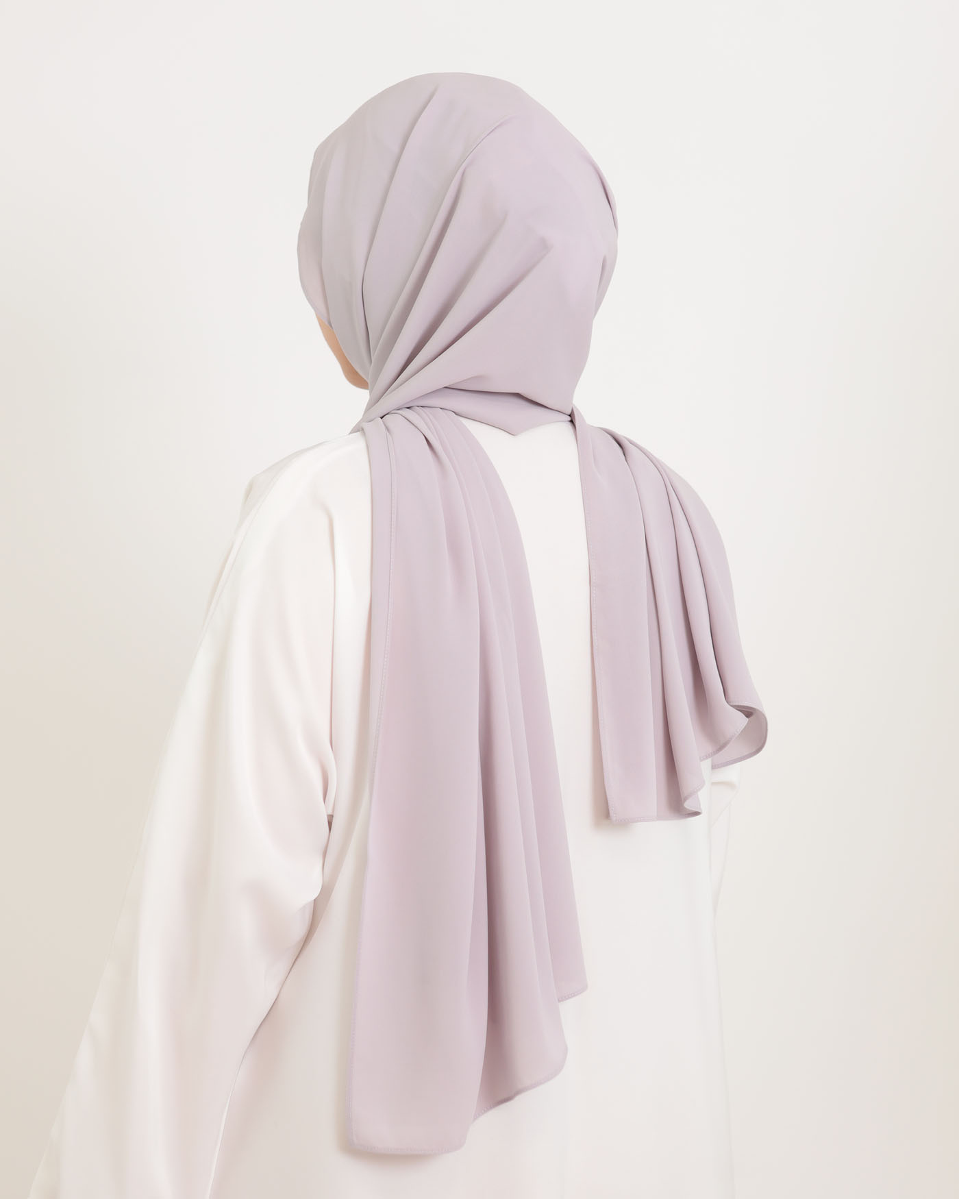 Koreanischer Chiffon Hijab - Hellgrau - 3