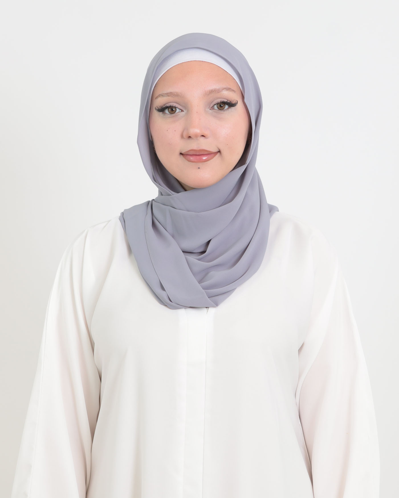 Korean Chiffon Hijab - Gray
