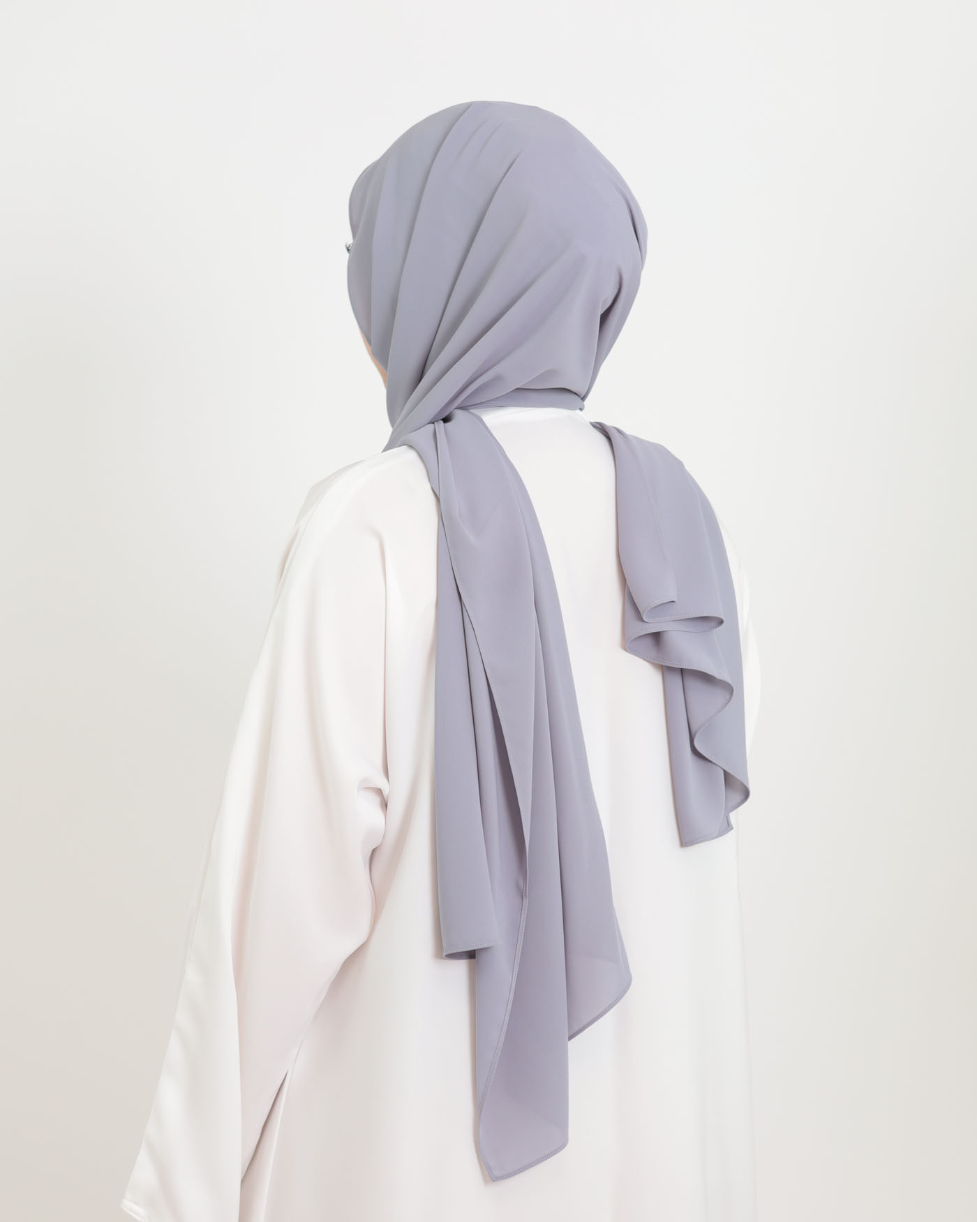 Korean Chiffon Hijab - Gray - 3