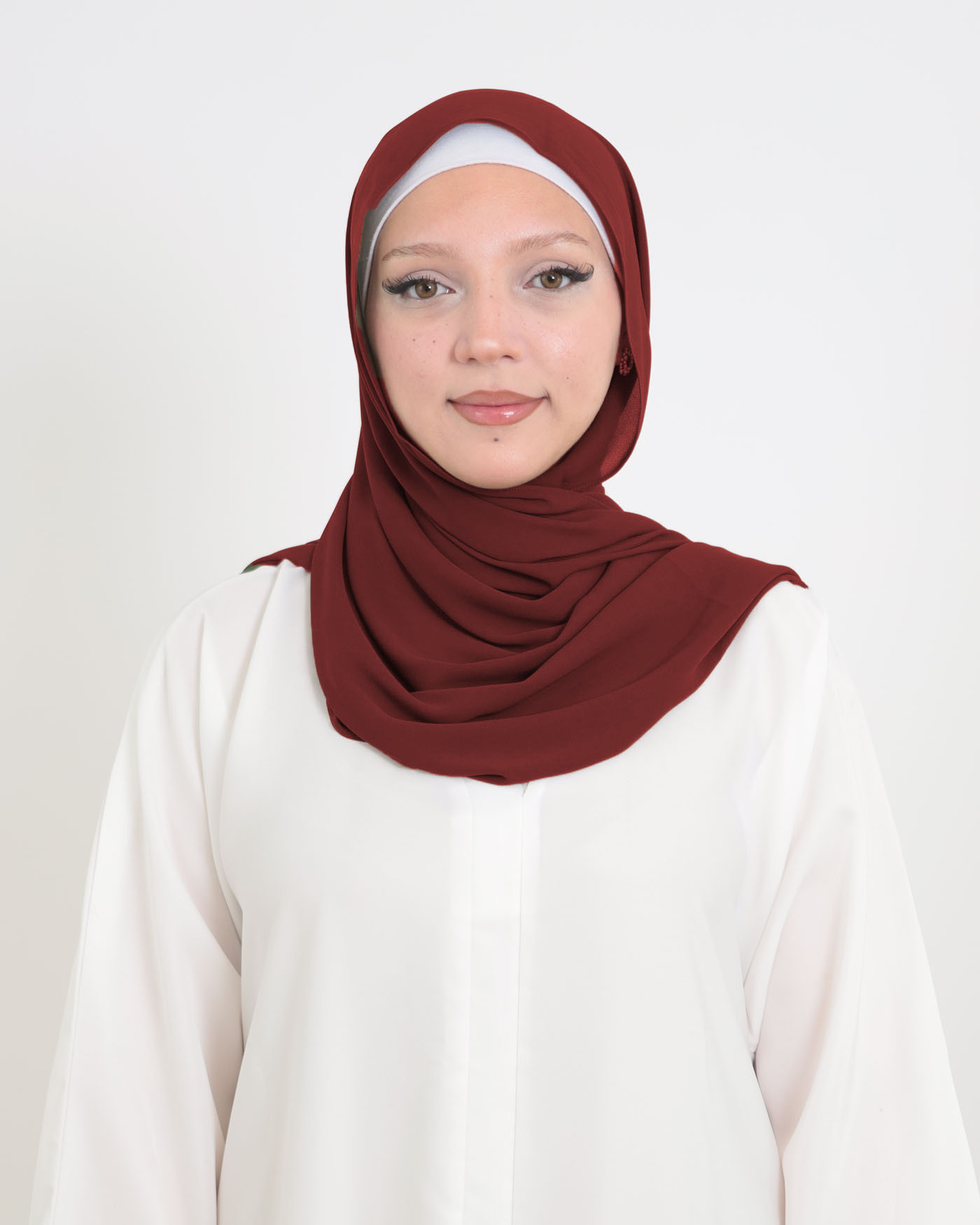Korean Chiffon Hijab - Maroon