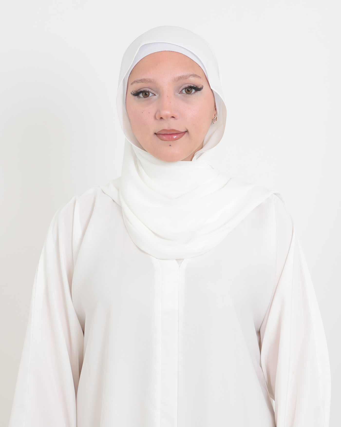 Koreansk chiffon Hijab - Off-White