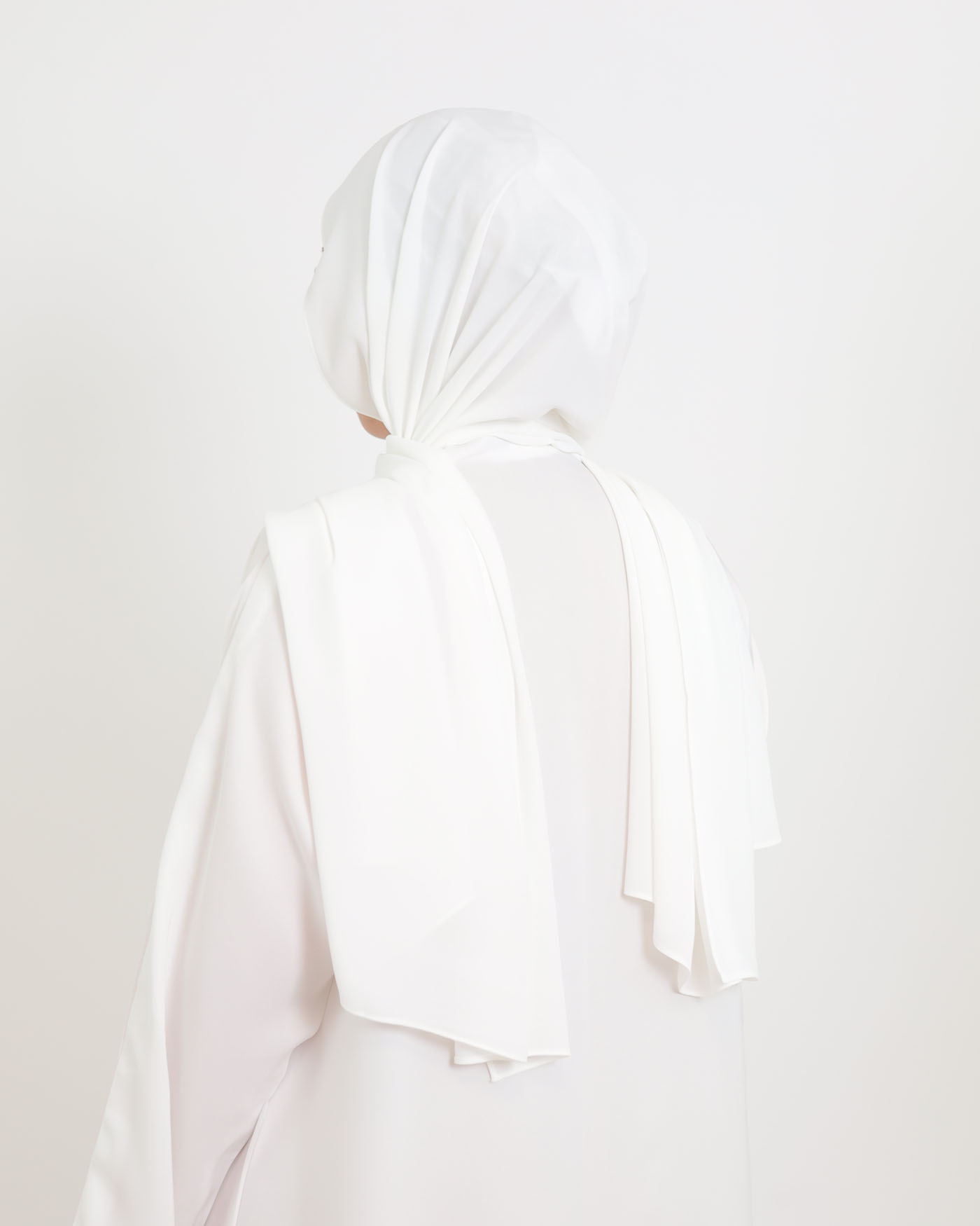Koreansk chiffon Hijab - Off-White - 3