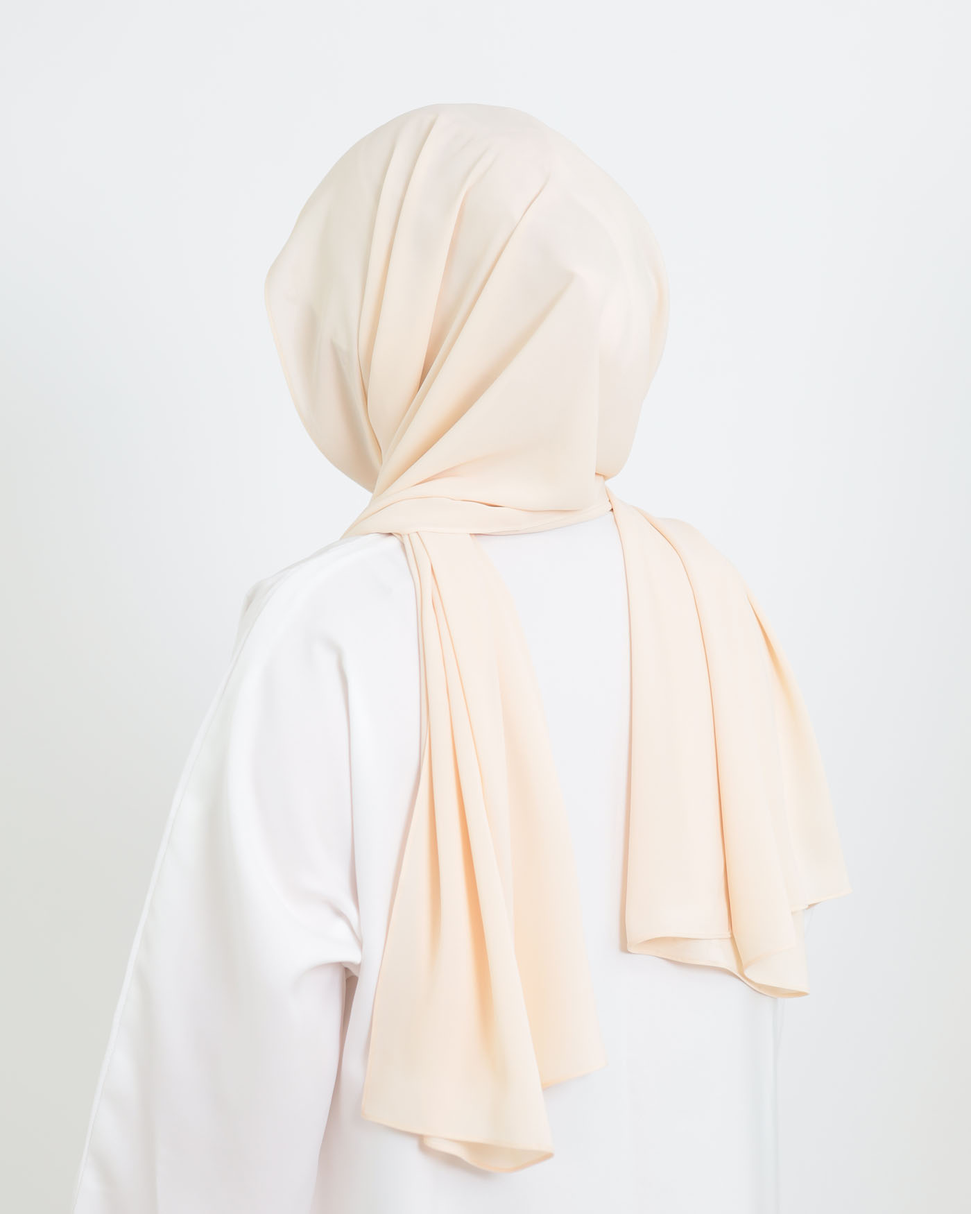 Korean Chiffon Hijab - Light Beige - 3