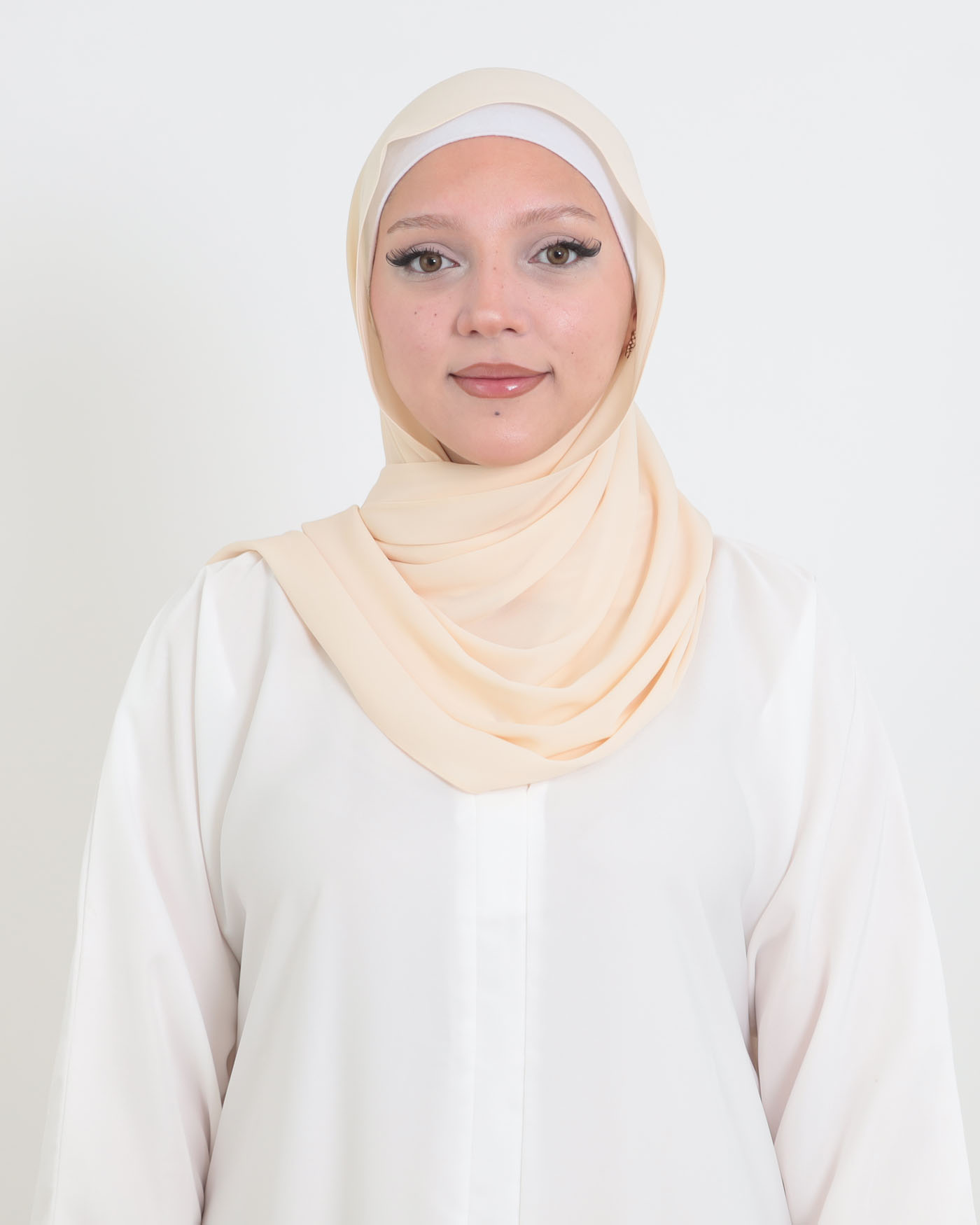 Korean Chiffon Hijab - Light Beige