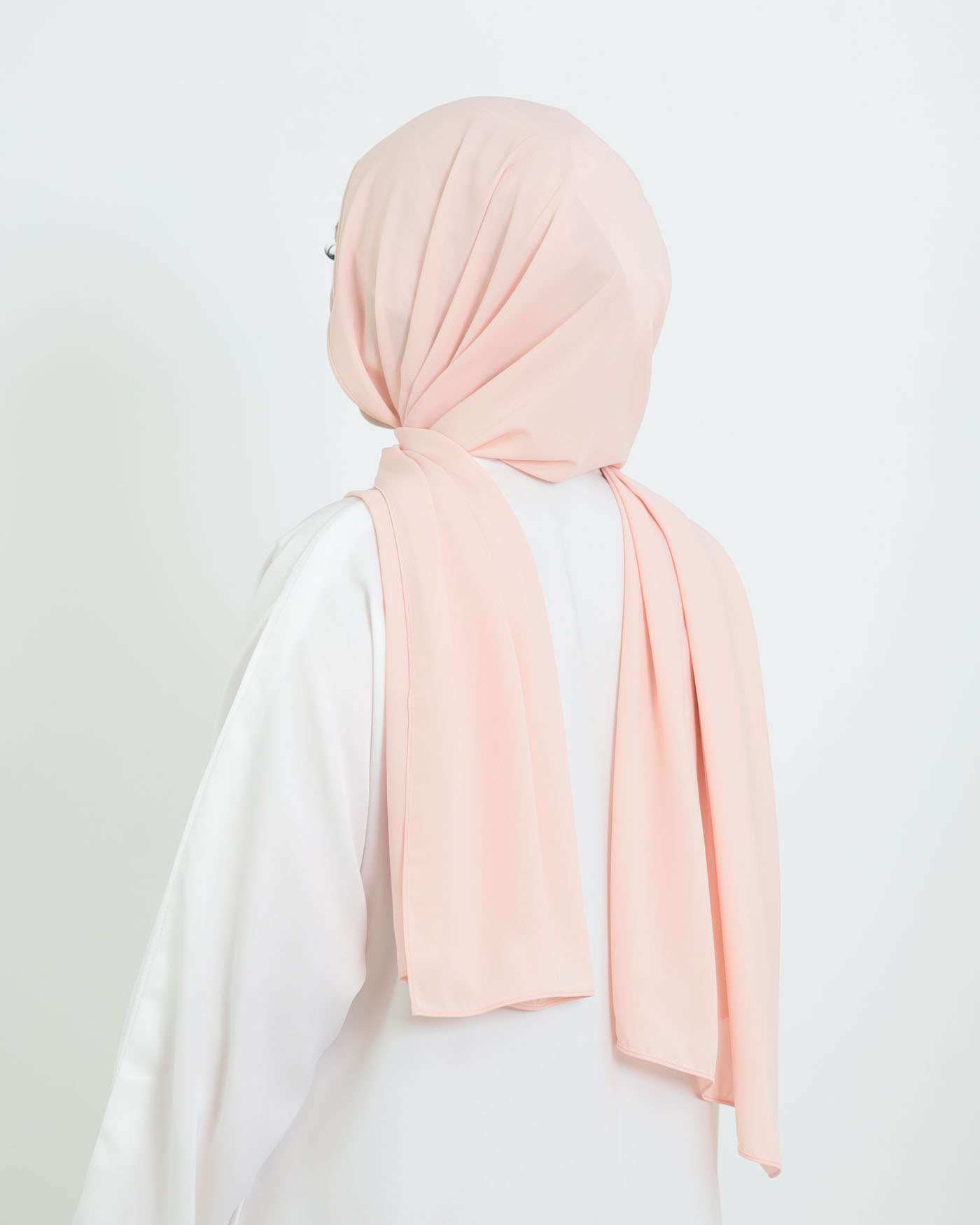 Koreansk chiffon Hijab - Ljusrosa - 3