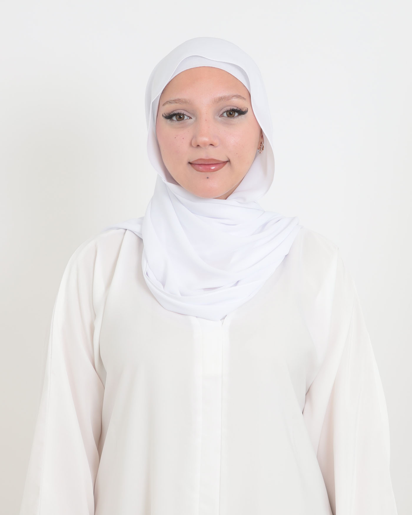 Korean Chiffon Hijab - White