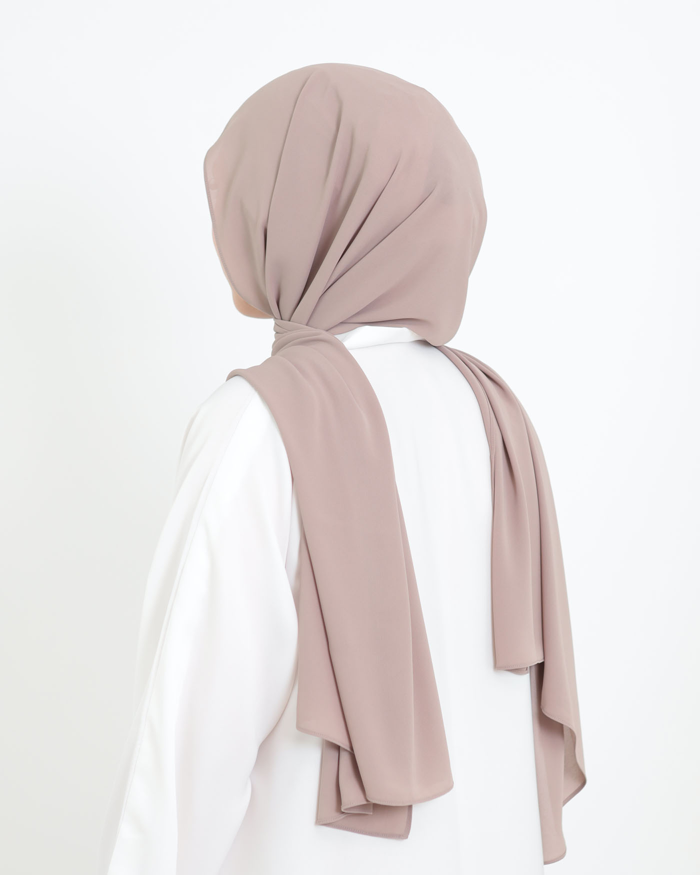 Korean Chiffon Hijab - Taupe - 3