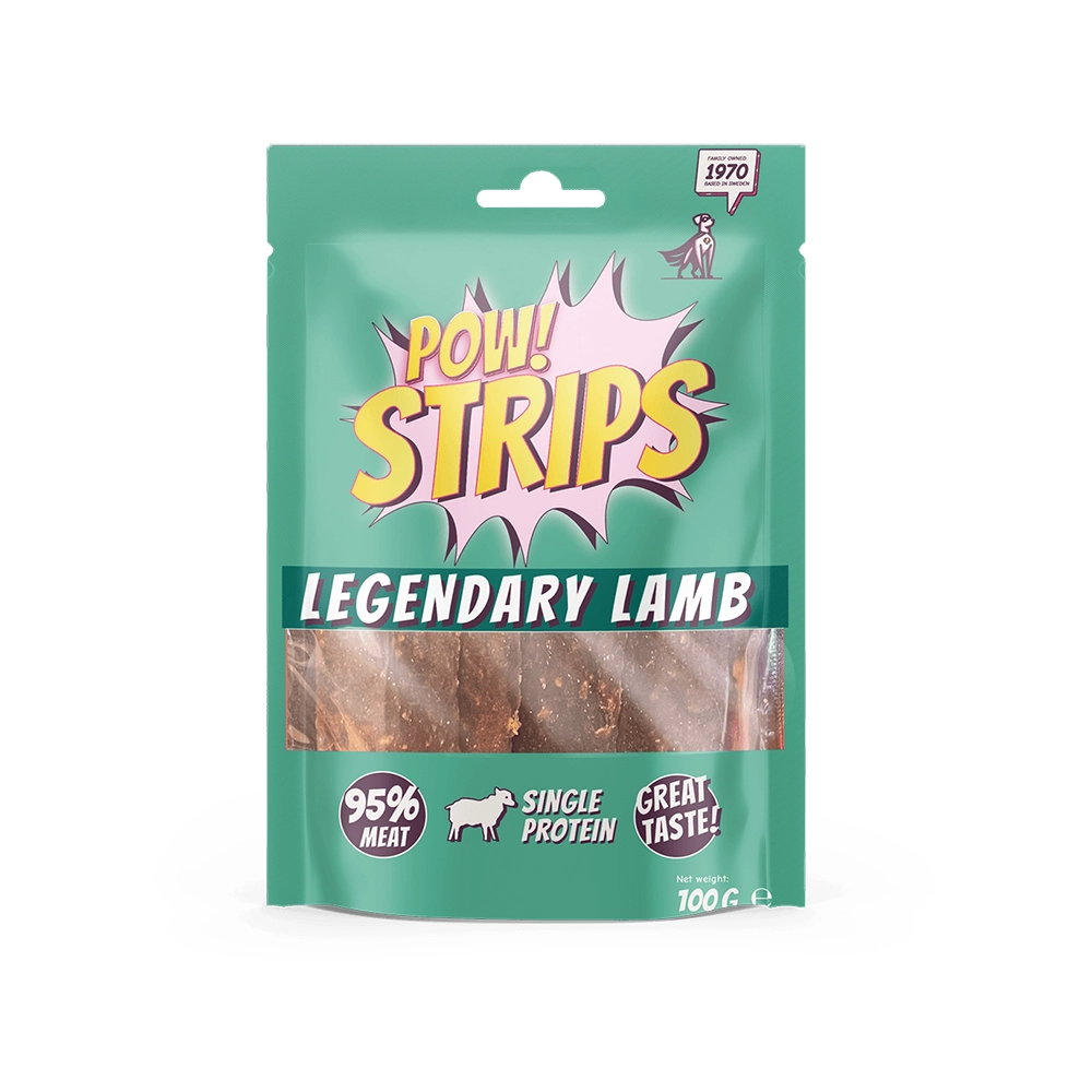 POW! strips hundgodis Legendary lamb