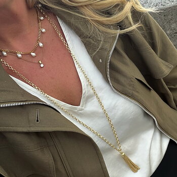 Sanremo charm necklace gold