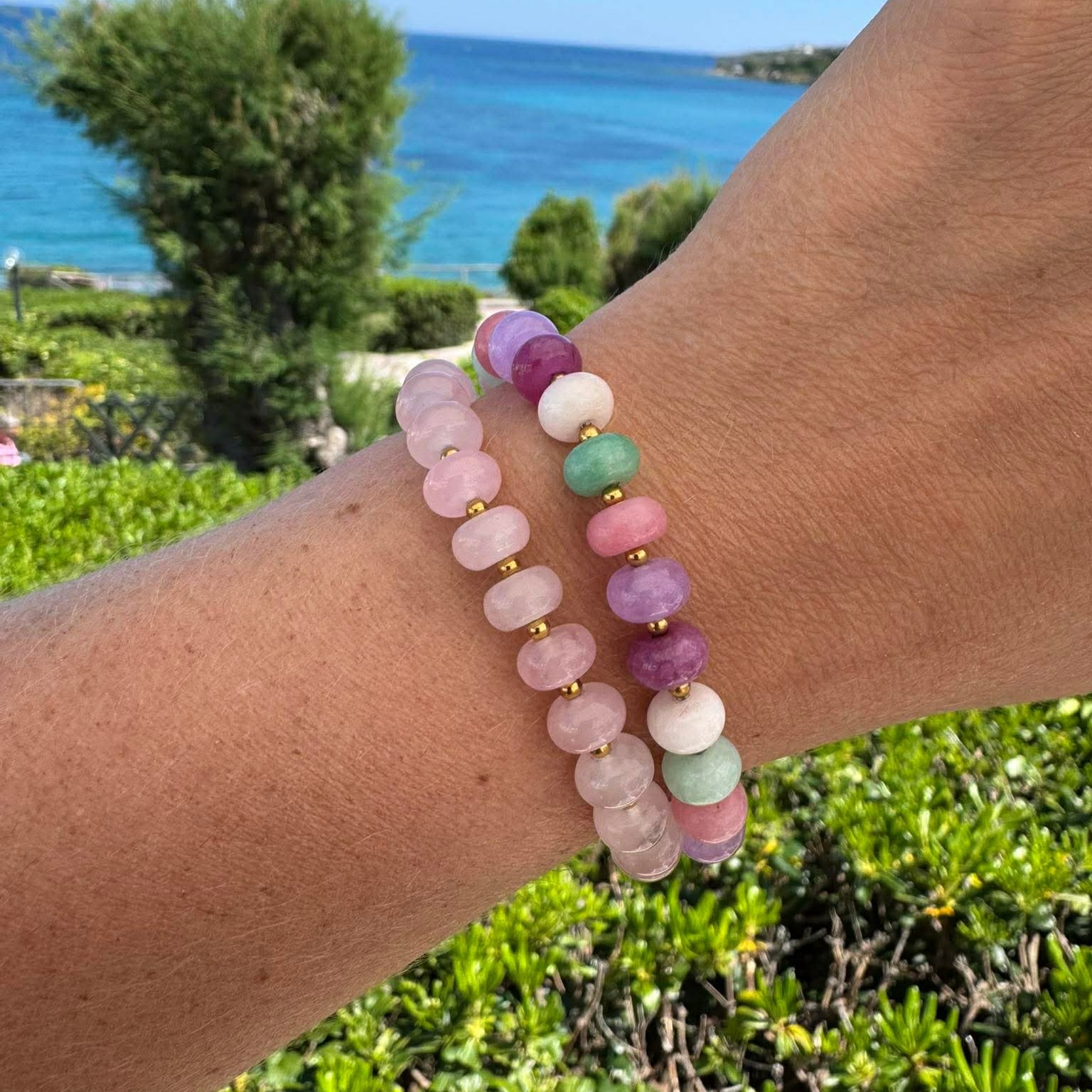 Mixed pearl bracelet rose - 3