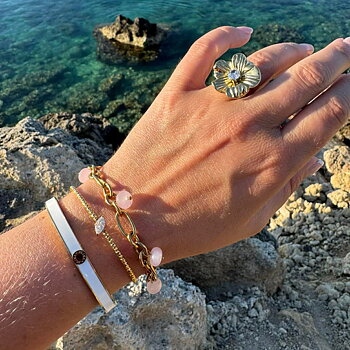 Palma charm bracelet light pink