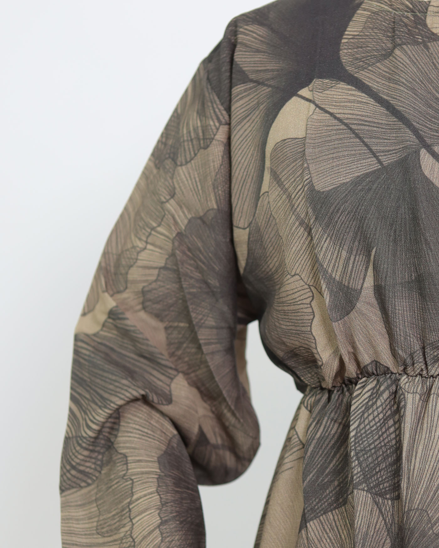Maxi Dress in Linen fabric - Beige - 3