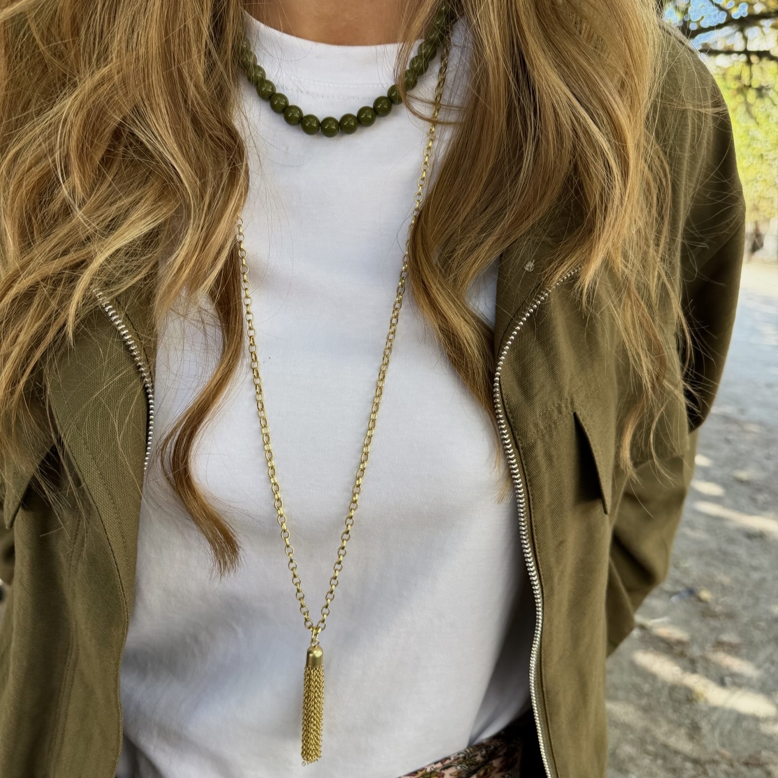 Tassel necklace gold - 4