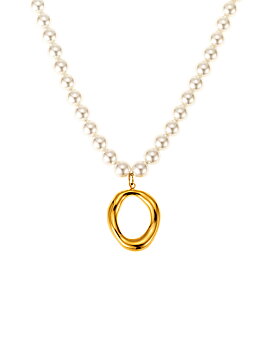 Halo pearl necklace