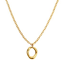 Halo chain necklace gold
